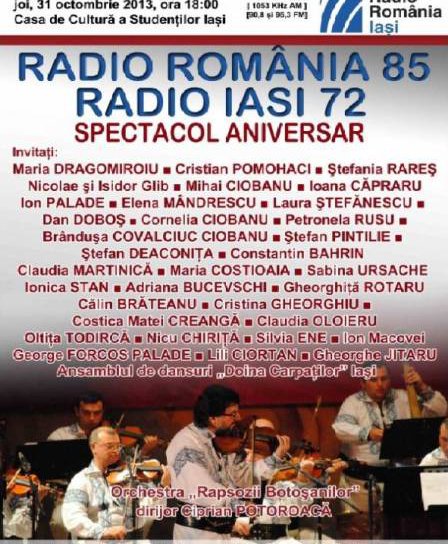 Orchestra Populară „Rapsozii Botoșanilor” au sărbătorit la Iași 85 de ani de radio românesc 