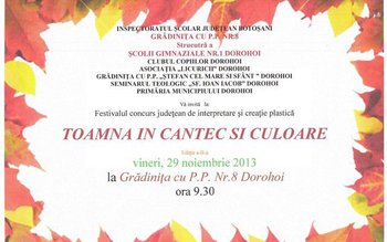 Festivalul Concurs Judeţean „Toamna în …