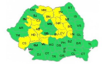 România, sub cod galben de …