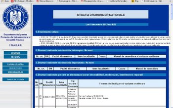 Informaţii actualizate despre drumurile naţionale …
