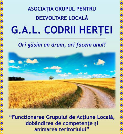 G.A.L. Codrii Herței - apel de selecție pentru Măsura 413.12 „Sprijin pentru crearea și dezvoltarea de micro-întreprinderi”