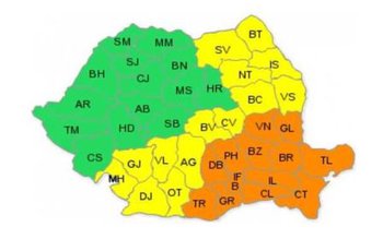 Codul portocaliu de viscol se …
