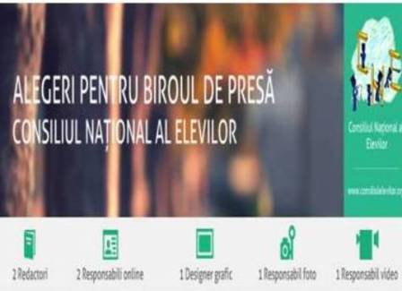 Alegeri pentru Biroul de Presă al Consiliului Național al Elevilor