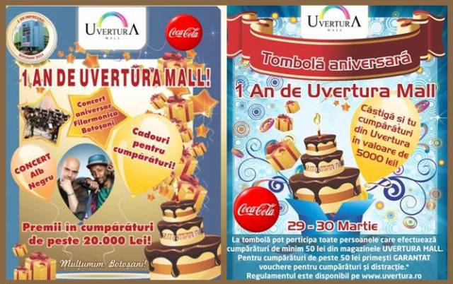 Week-end aniversar cu premii record la Uvertura Mall 