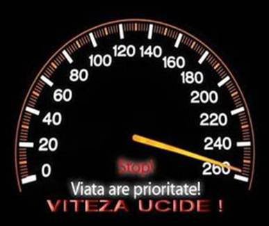 Acțiune rutieră: Dați prioritate vieții! VITEZA UCIDE !