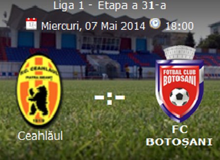 FC Botoșani îi întâlnește astăzi pe cei de la Ceahlăul Piatra Neamț.