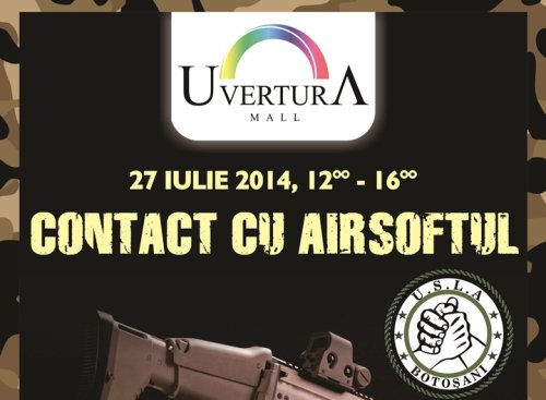 Testează echipamente de airsoft la Uvertura Mall