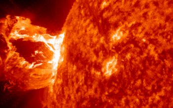 A avut loc o erupţie …