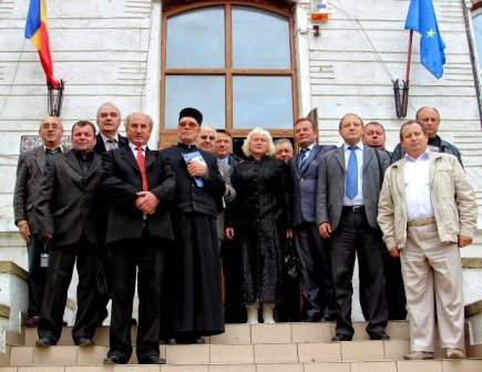 Delegația Societății pentru cultură românească „Mihai Eminescu” din regiunea Cernăuți la Dorohoi