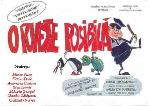 O POVESTE POSIBILĂ duminică, la Teatrul pentru Copii şi Tineret „Vasilache”