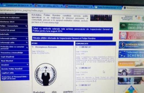 „Salutări din partea ciumpalacilor” este mesajul lăsat de doi hackeri care au „spart” serverele Poliției Române 