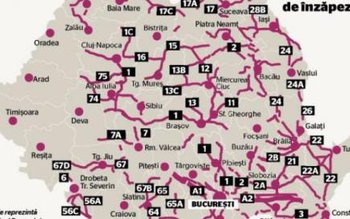 Harta riscurilor de înzăpezire. Care …