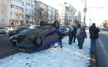 Accident spectaculos pe Calea Națională …