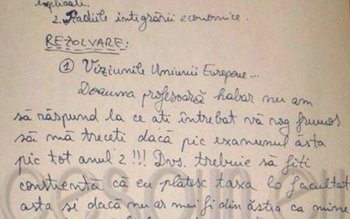 Tupeu de student: „Dacă n-ar …