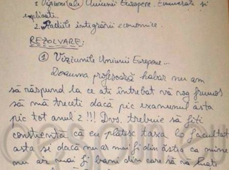 Tupeu de student: „Dacă n-ar fi ăştia ca mine, nu v-aţi mai lua salariile”. Vezi răspunsul profesorului