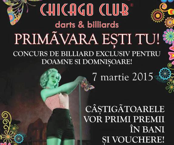 Primăvara ești TU! Concurs de billiard la Chicago Club - Uvertura Mall