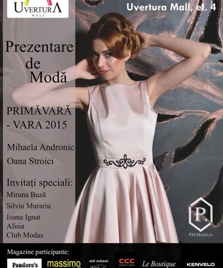 Prezentarea de Modă a Primăverii astăzi la Uvertura Mall