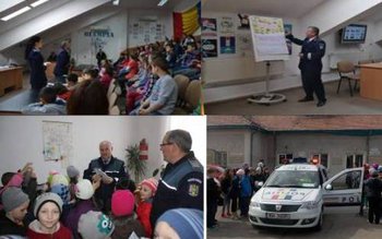 Poliţiştii botoşăneni, alături de copii …