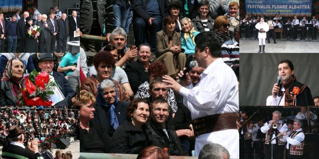 Două zile de distracţie, cupluri premiate, cetăţeni de onoare şi artişti cunoscuţi, la Festivalul Floare Albastră de la Ipoteşti - VIDEO