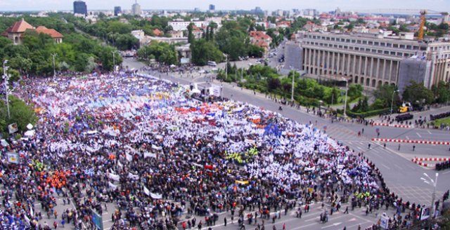 Miting de protest organizat de Alianța SED LEX astăzi, în fața Guvernului României