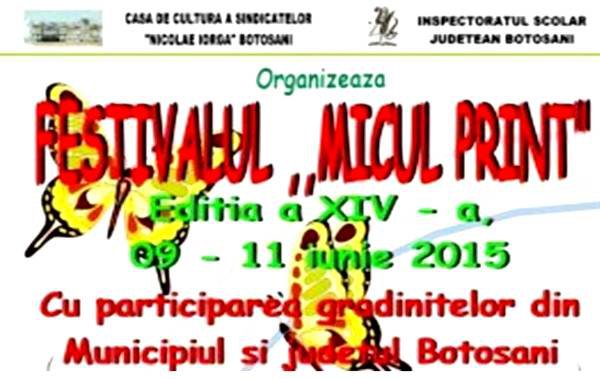 Laureații Festivalului Concurs „MICUL PRINŢ” ediția  a XIV -a, 09 – 11 iunie 2015