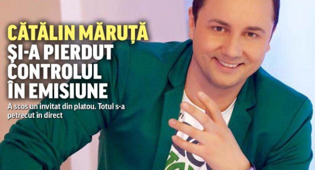 Cătălin Măruţă şi-a ieşit din minţi, în direct. A dat afară un invitat: „Să vă fie ruşine”