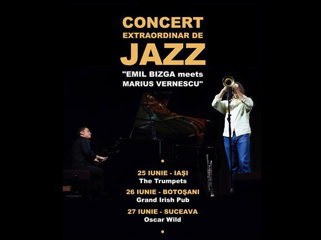 Concert de jazz la Botoșani, cu Emil Bîzgă și Marius Vernescu