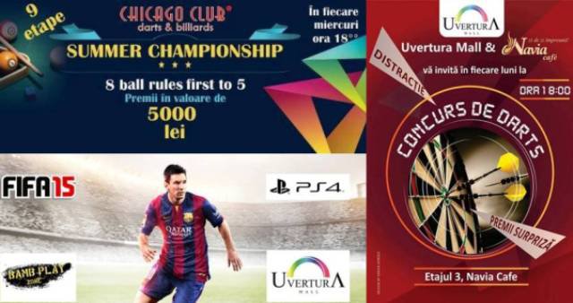 Vara aceasta botoșănenii sunt invitați să participe la 3 concursuri pentru toate vârstele și categoriile: darts, FIFA și biliard