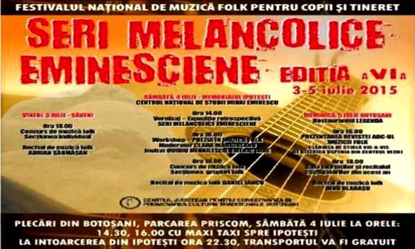 Folk la Mihai Eminescu acasă. Vezi cine cântă în recital!