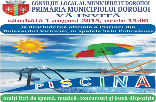 Mare distracție la Dorohoi! Petrecere cu spumă la inaugurarea „Piscinei semi-olimpice”