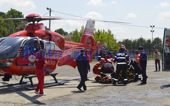 Femeie, în stare gravă, transportată …
