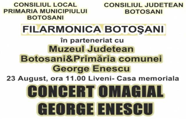 Concertul omagial George Enescu, la Liveni 