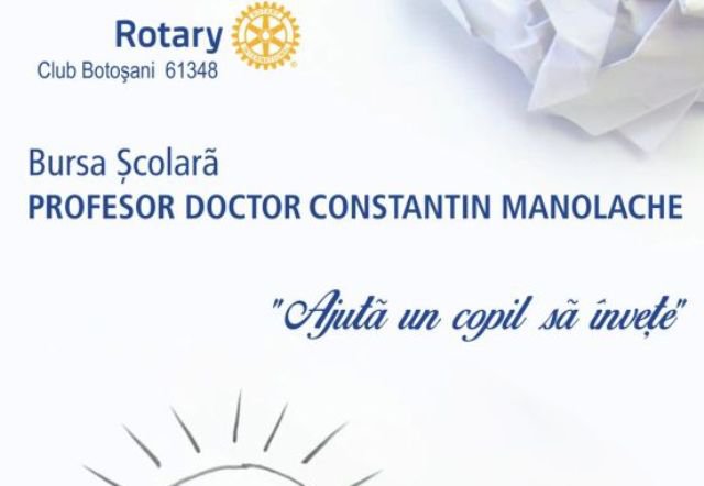 Rotary Club Botoșani prelungește termenul de depunere a dosarelor în cadrul programului de burse școlare 