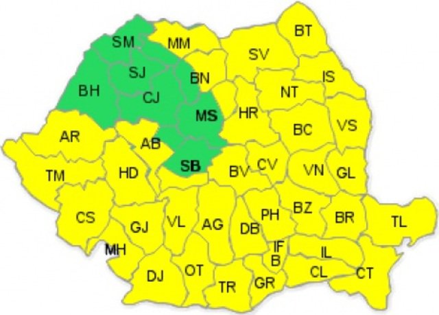 Anunţ de ultimă oră de la meteo. Cod galben de ploi şi ninsori