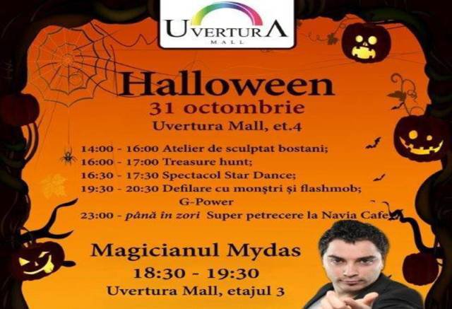 Petreceri tematice pentru adulți și copii, la Uvertura Mall de Halloween