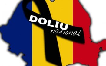 Drapelul României, arborat în bernă. …