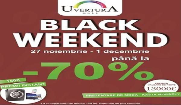 Premii de peste 13.000 de euro de Black Week-end  la Uvertura Mall