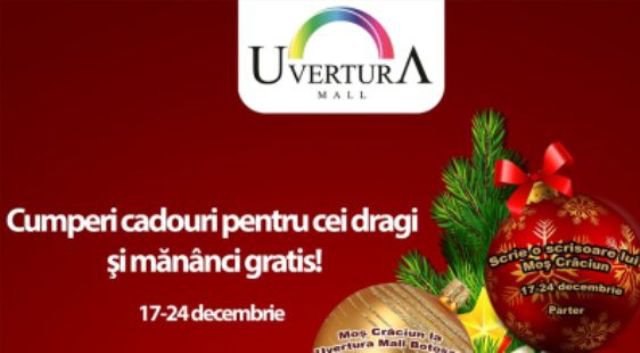 Atmosferă de poveste la Uvertura Mall marcată cu evenimente dedicate Crăciunului