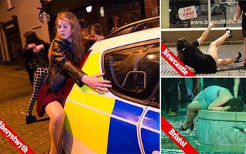 Femei dărâmate de beție pe …