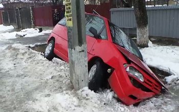 ACCIDENT! Poleiul de pe șosele …
