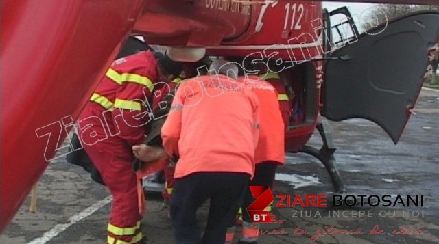 Elicopterul SMURD chemat la Botoșani pentru un bărbat în stare gravă