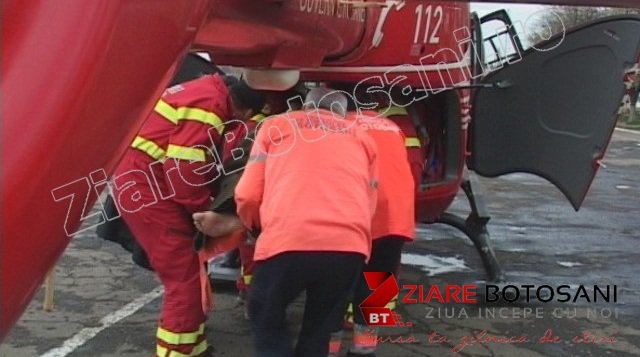 Elicopterul SMURD chemat la Botoșani pentru un bărbat în stare gravă
