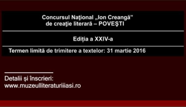 Start înscrieri la Concursul Național „Ion Creangă” de creație literară – POVEȘTI 