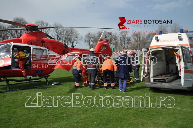 Elicopter SMURD chemat la Dorohoi pentru un bărbat din Broscăuți - VIDEO/FOTO