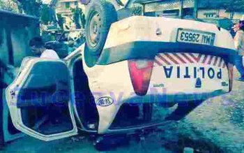 Accident grav cu mașina poliției. …