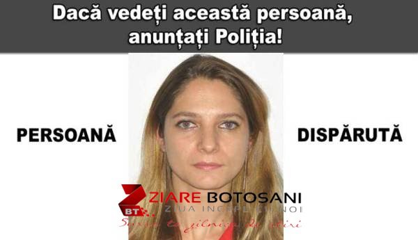 O botoșăneancă a dispărut de șase zile. Soţul a sesizat poliţia. Dacă aţi văzut-o apelaţi 112!