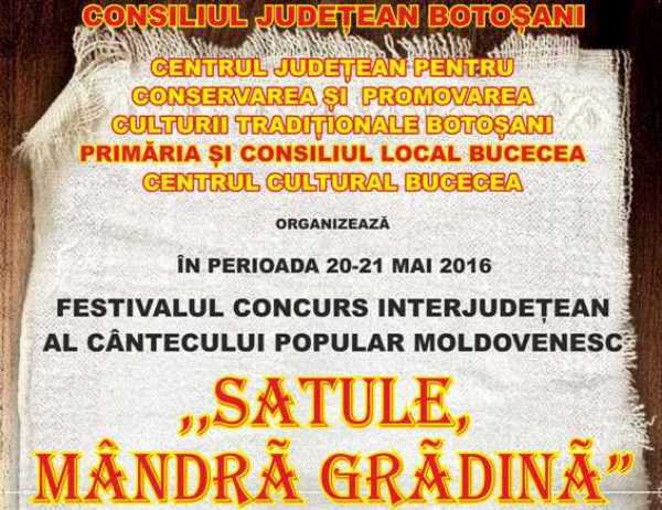 Festivalul concurs „Satule, mândră grădină” ediția XXXVII. Vezi unde și când se desfășoară!