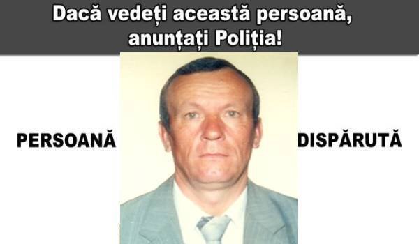Bărbat dispărut de 14 ani! Anunțați poliția dacă l-aţi văzut sau cunoaşteţi date despre el!