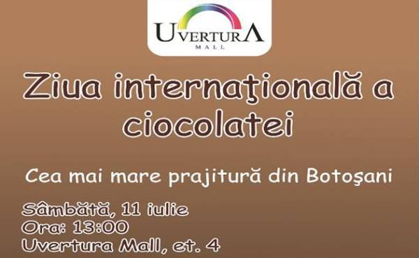 Tentaţii dulci la Uvertura Mall – cea mai mare prajitură de ciocolată din Botoşani