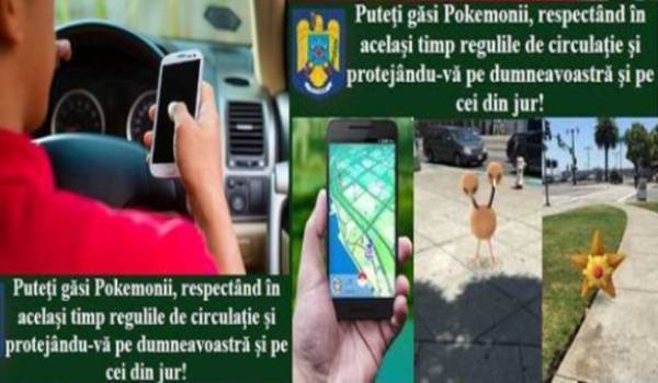 Poliția Română, avertisment pentru împătimiții de Pokemon Go: Puteți găsi „monștrii” respectând regulile de circulație